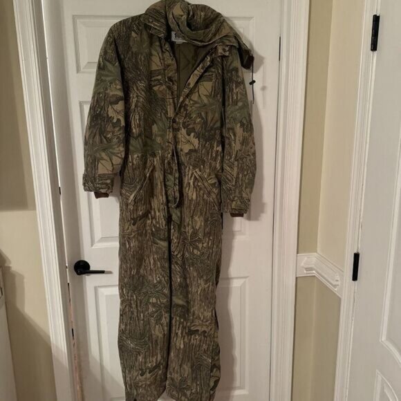Vintage 10X Gore-Tex Rainwear Men's Hunting Coveralls W/hood Camo USA Realtree M - Picture 1 of 16